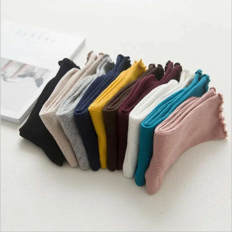 2018 New Sock Hemming Heap Socks Cotton Candy Color Casual Women 10 Colors Sweat-Absorbent Deodorant Breathable | Женская одежда
