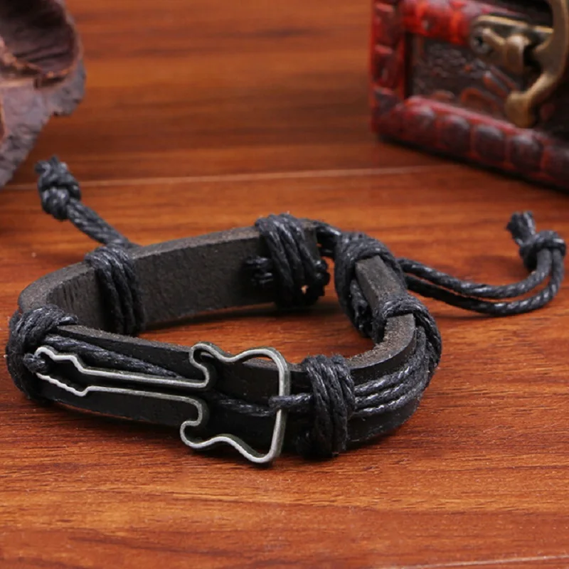 Браслеты мужские кожаные браслеты 2018 Pulseira Masculina Ювелирные Изделия Очарование