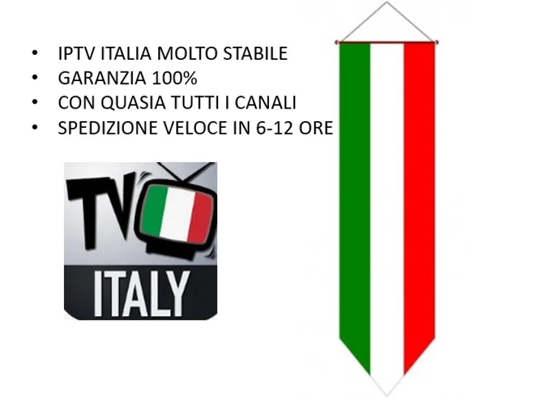 IPTV Italia molto stabile, suscripcion per3, 6 e 12 mesi, M3U, con quasia tutti icanali sportivi VOD garanzia
