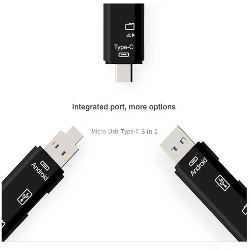Multifunctional 3 in 1 Cardreader OTG Adapter Type-c multi sd card reader For Computer | Компьютеры и офис