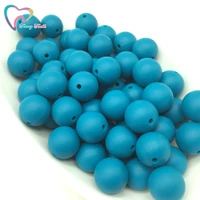 teeny teeth 100 pcs biscay bayteal blue silicone teething round 9 19 mm beads baby chewable pacifier clips fall color beads