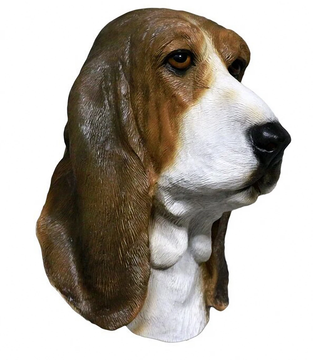Basset собака Реалистичные Маски животное собака маска голова собаки для рождественской вечеринки Косплей Костюм Опора собака маска для взрослых