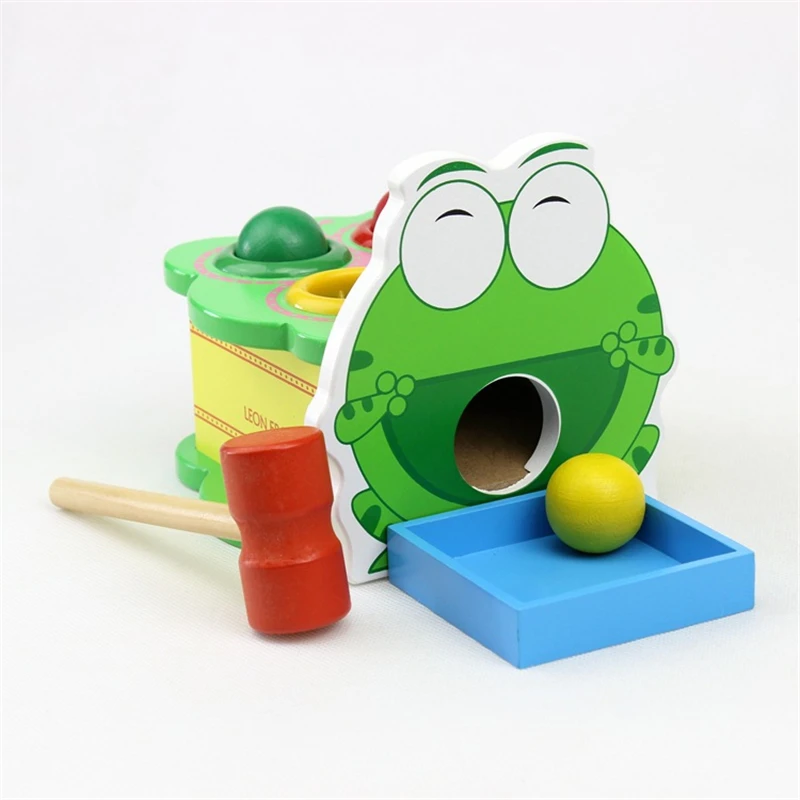 Милая лягушка игрушки Brinquedos детская перкуссия детские развивающие деревянные