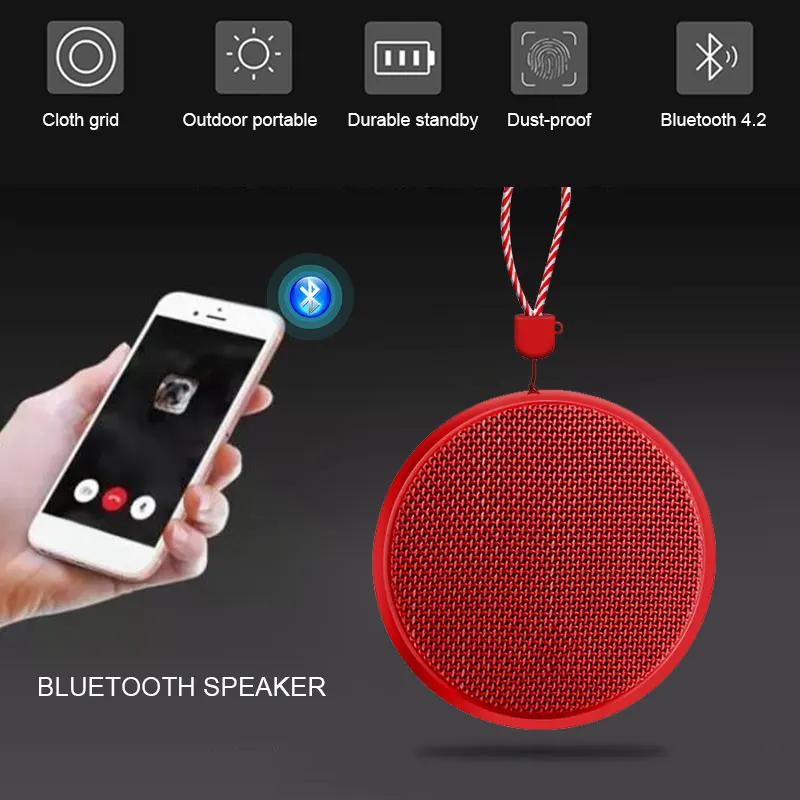 Mini Bluetooth Speaker Portable Waterproof Wireless Handsfree Speakers For Showers Bathroom Pool Car Beach &amp Outdoor | Электроника