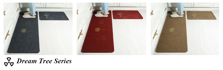 Infant Shining 2PCS Kitchen Mat Oil And Water Absorption Carpet Non-slip Door Mat Living Room Floor Mat Machine Washable Carpet
