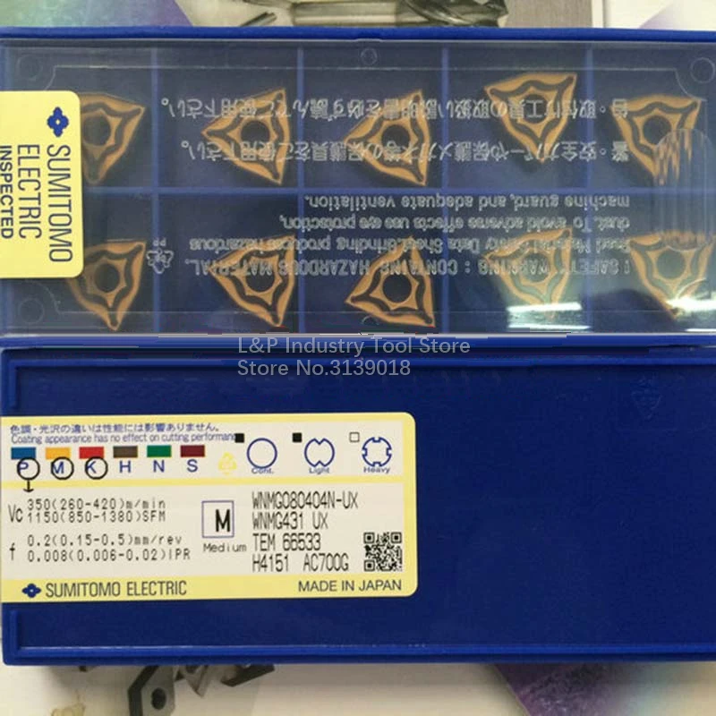 100% Новый оригинальный оптический Кливер Sumitomo WNMG080404N-UX AC700G карбидные вставки WNMG