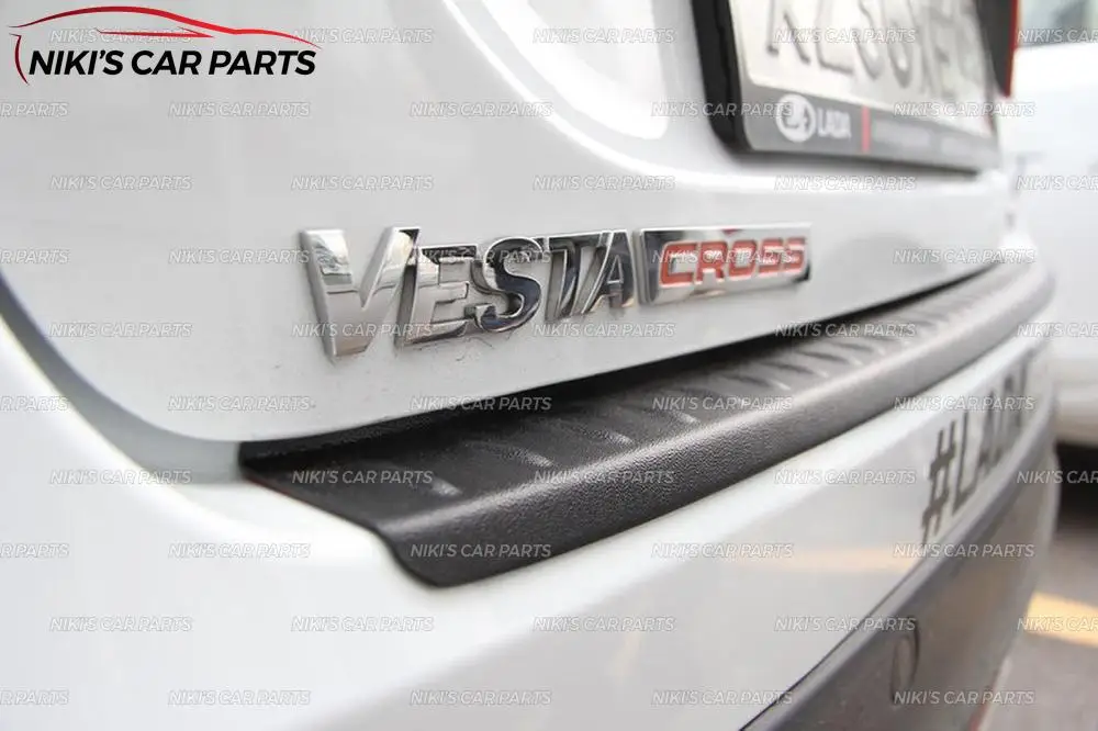 Защитная пластина заднего бампера для Lada Vesta SW CROSS-пластик ABS Защитная Накладка порог автомобиля Стайлинг