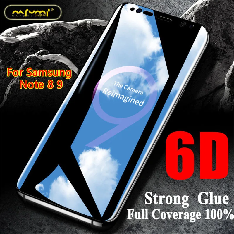 6D полностью изогнутое закаленное стекло для Samsung note 8 9 Аксессуары защита экрана