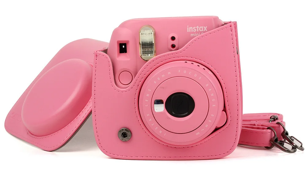 Мини-Камера Плечевой Ремень Сумки Чехол Конфеты цвета Кожи Для Fuji Fujifilm Instax Mini9 8