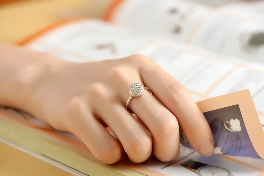 Кольца из настоящего серебра 925 пробы Dormith с хвостом из серых и белых чешских кристаллов для женской ювелирной продукции, размеры 7#8# доступны.