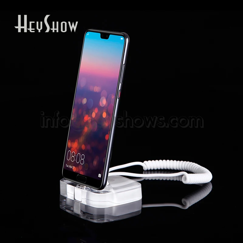 Mobile Phone Security Anti Theft Display Stand Acrylic iPhone Burglar Alarm System For Huawei Apple Samsung Retail Store enlarge