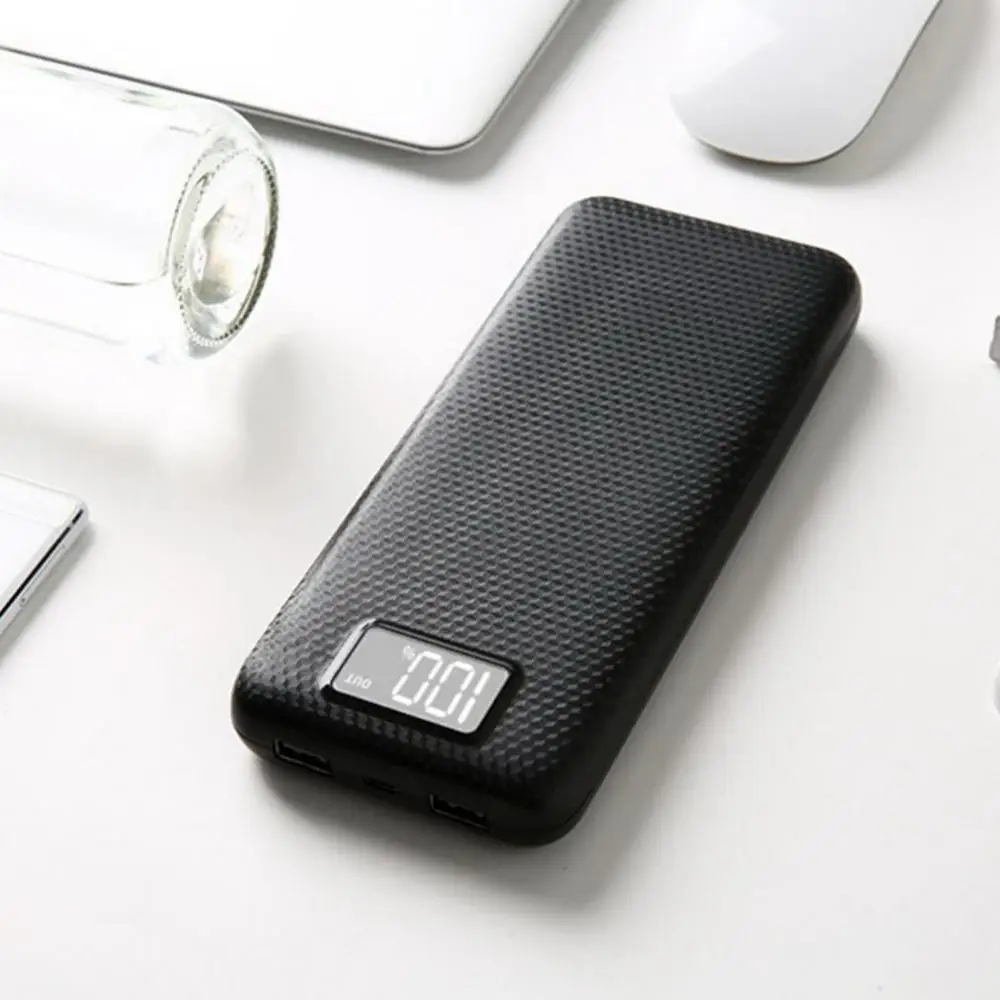 Black Case Горячая 20000 мАч двойной USB выход Внешний Аккумулятор Чехол 5 в 2 а 8x18650 5 в 2 а комплекты зарядное устройство чехол(батарея в комплект не входит - Цвет: Black Case