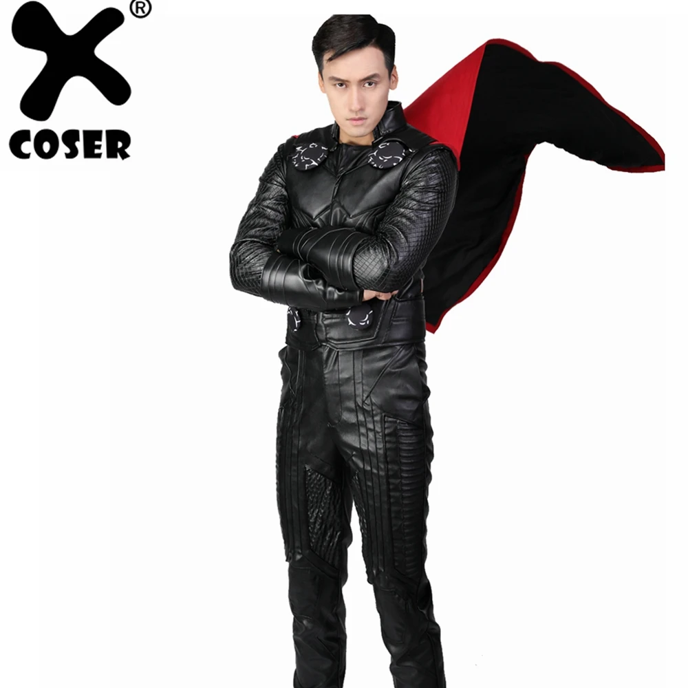 XCOSER Infinity War Тор косплей костюм полный набор из искусственной кожи вечерние