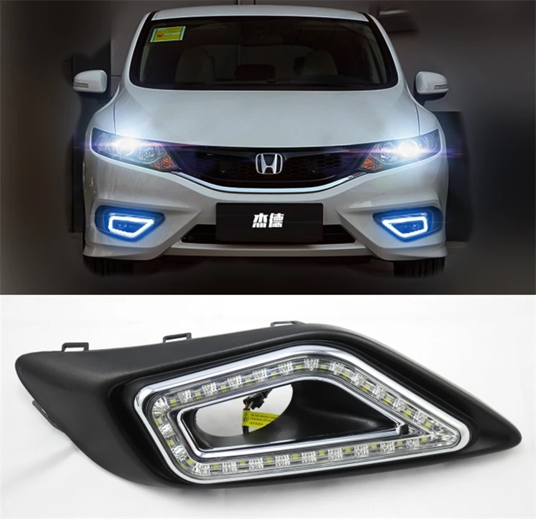 For Honda Jade2013 2014 2015 DRL Yellow Turning Function Car Accessories High Power LED Daytime Running Light