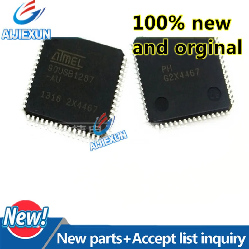 

2 шт., новинка 100%, оригинальная фотография, модель AT90USB1287 at90usb1287 QFP64