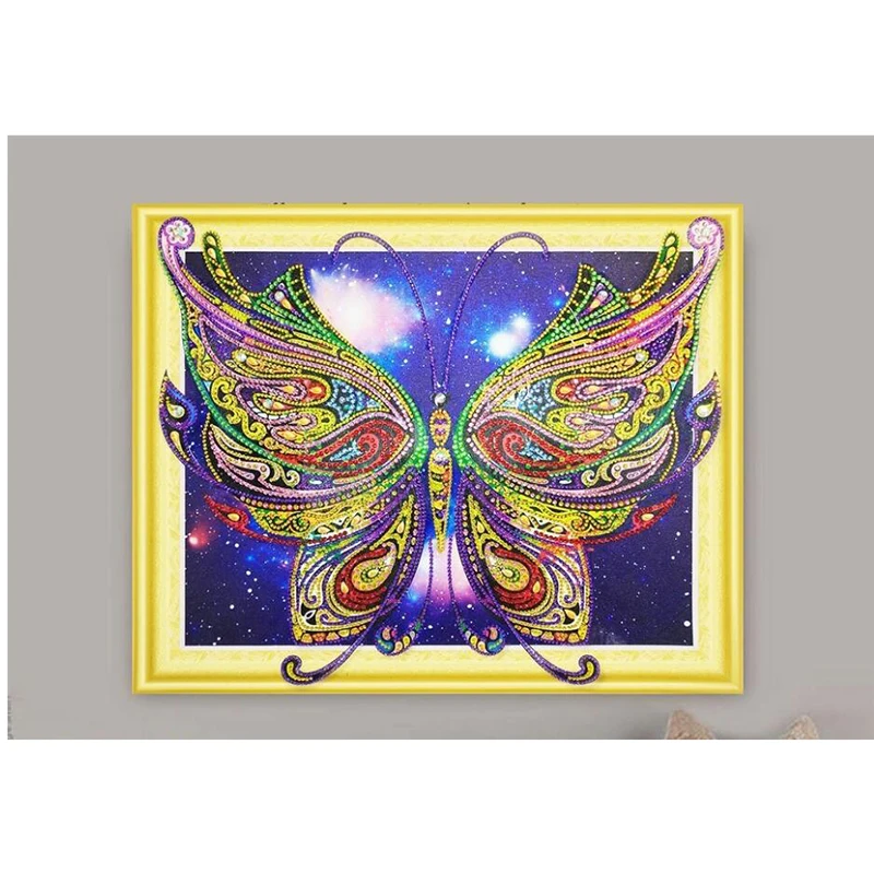 Алмазная картина животное специальная форма бабочка dianond Wall Art DIY вышивка круглая
