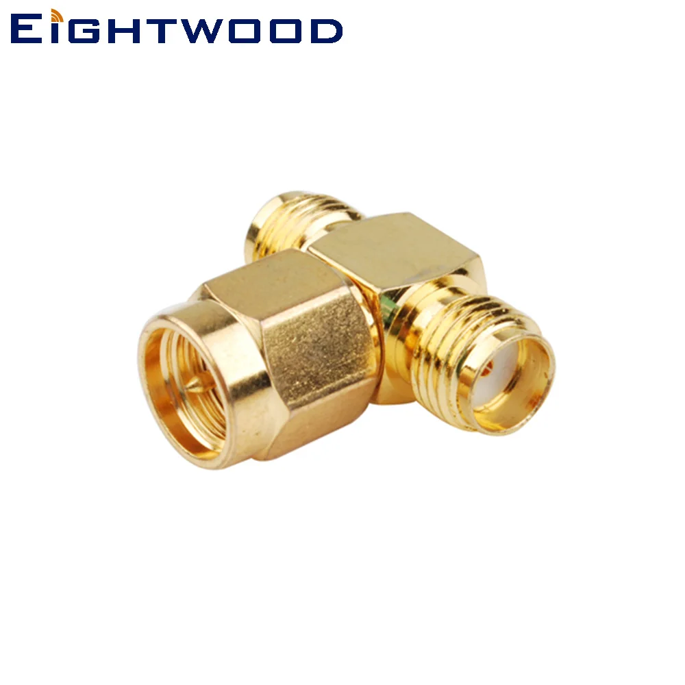 Eightwood 3 Way SMA RF коаксиальный адаптер штекер 2 разъем Женский РЧ T Форма|Кабели