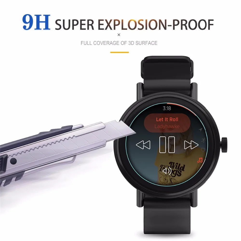 3 шт Защита экрана для Misfit Vapor 2 Watch (41 мм 46 мм) закаленное защитное стекло 9H 2.5D HD