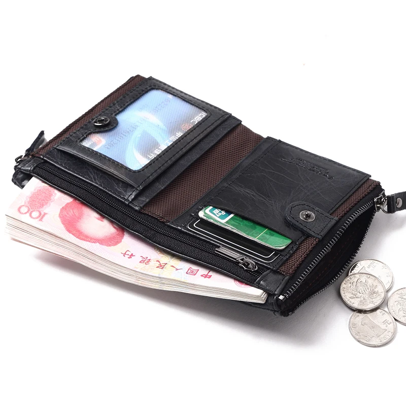 CROSS OX Мужская кожаная сумочка WL106|men genuine leather wallet|leather walletgenuine wallet |