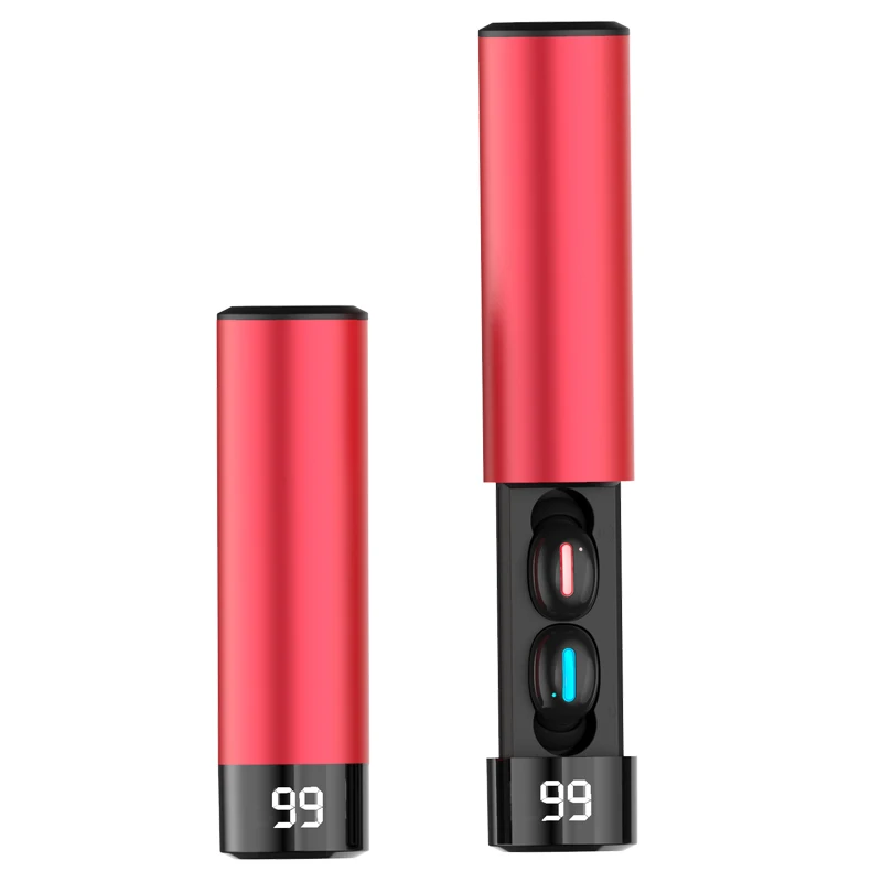 I-shaped red HBQ Q67, Bluetooth 5,0, беспроводные наушники, TWS, спортивные наушники, гарнитура, наушники-вкладыши, чехол для телефона, PK Q32 - Цвет: I-shaped red