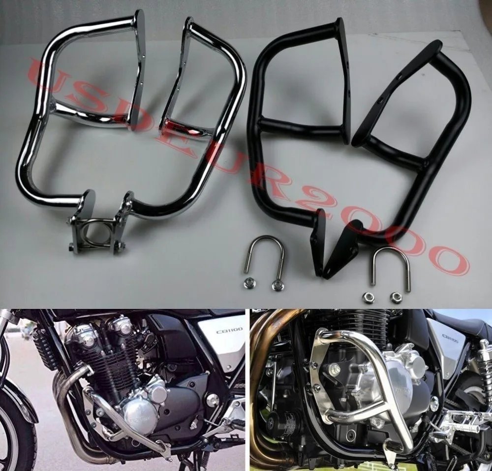 Highway Engine Guard Crash Protect bars for Honda CB1100 2000-2019 00-19 chrome/black Chrome/Black