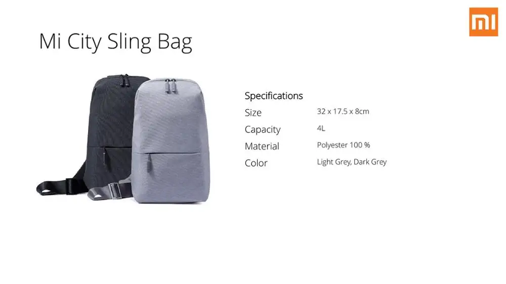 Оригинальная Повседневная нагрудная сумка Xiaomi Mi Sling Urban для мужчин и женщин