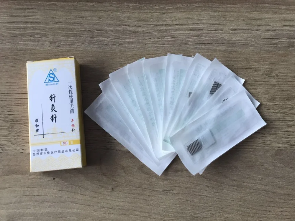 Акупунктурные иглы Shunhe 100 шт. одноразовая Стерильная акупунктура массажер для