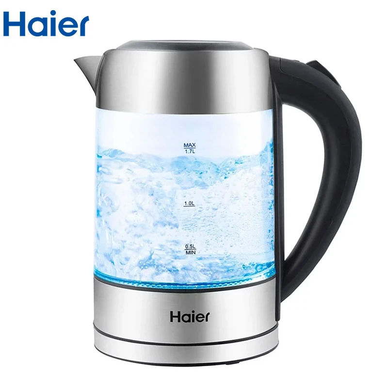 Электрический Чайник Haier HEK 143 с подсветкой (1.7л стекло)|electric kettle|kettlekettle electric |