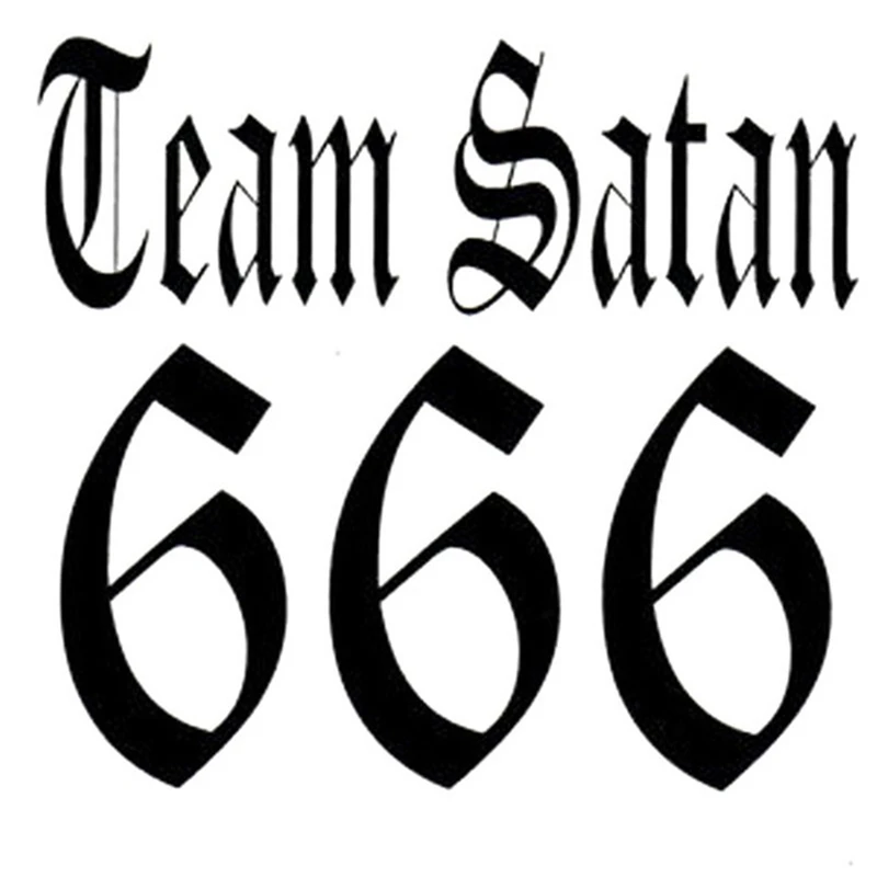 10 3*9 5 см Автомобильная Наклейка 3D команда сатана 666 наклейки s и автомобильный