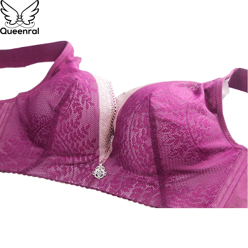 Queenral CDE Бюстгальтер Push Up Бюстгальтеры Для Женщин Плюс Размер Bralette BH 44 46 48 50 52