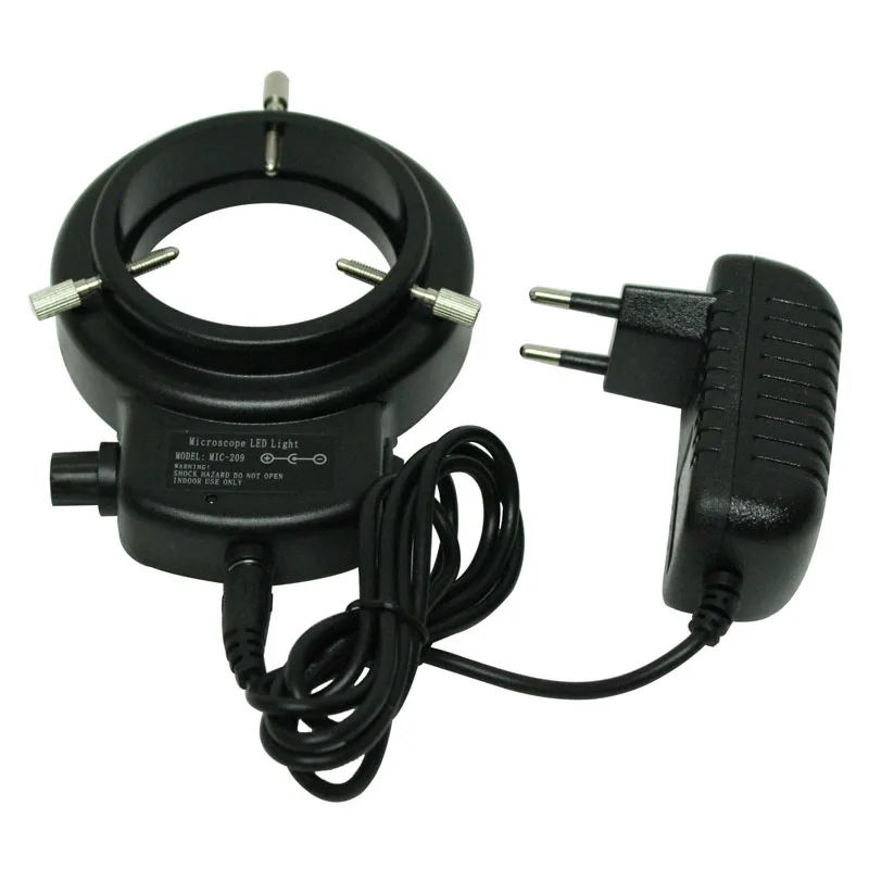 Adjustable 6500K 144 LED Ring Light illuminator Lamp For Industry Stereo Microscope Lens Camera Magnifier 110V-240V Adapter | Инструменты