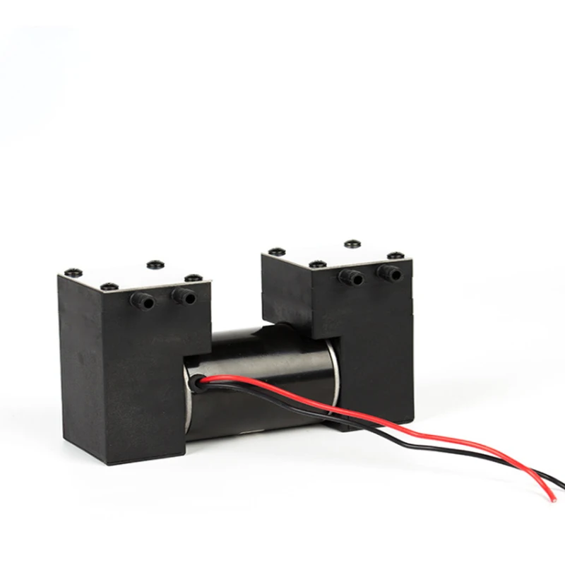 Маленький вакуумный насос 12 В микро без масла с двойной головкой воздушный