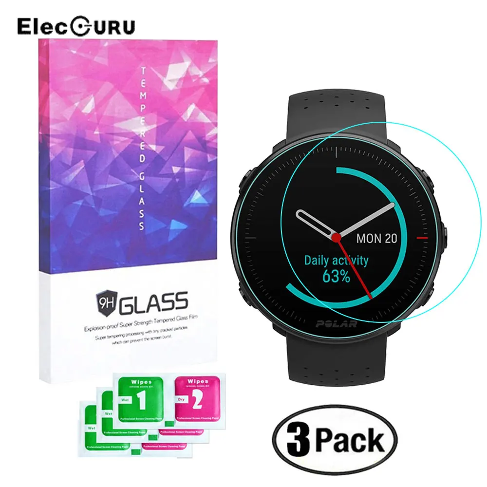 Защита для экрана закаленное стекло POLAR Vantage M Smartwatch 9H 2.5D прозрачная