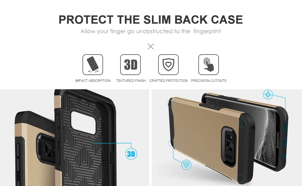 SHIELDON горная серия чехол для Galaxy S8 Plus, тонкая посадка амортизация 2 в 1 Двухслойный дизайн ударопрочный защитный чехол