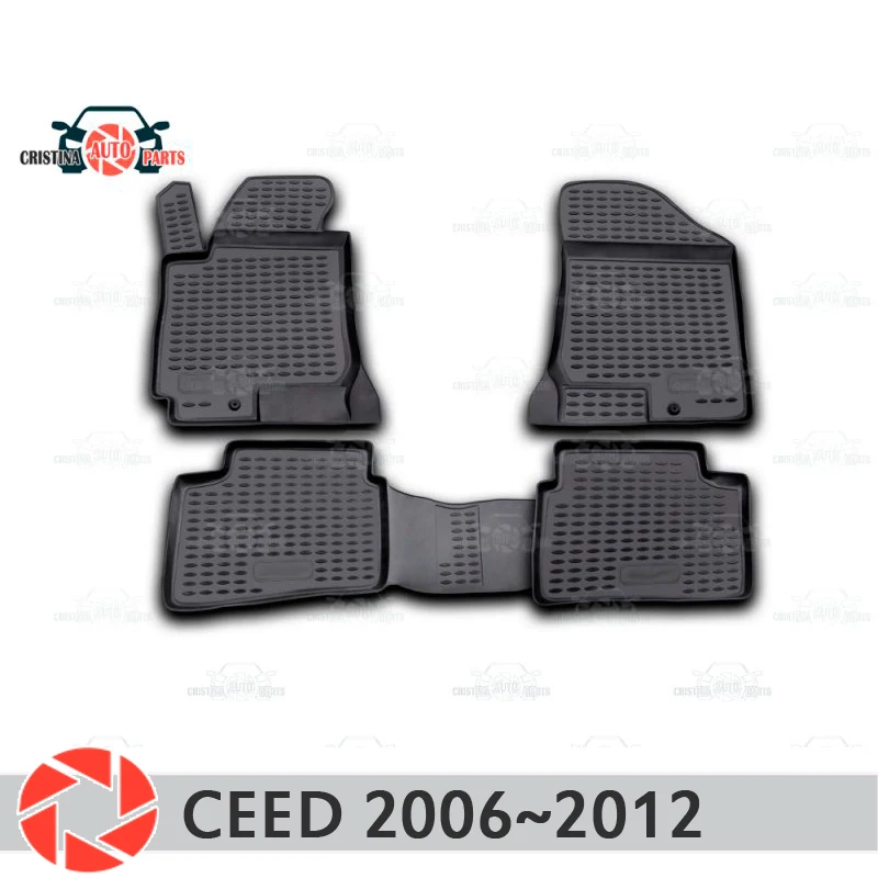 Напольные коврики для Kia Ceed 2006 2012 Нескользящие полиуретановые защиты от грязи