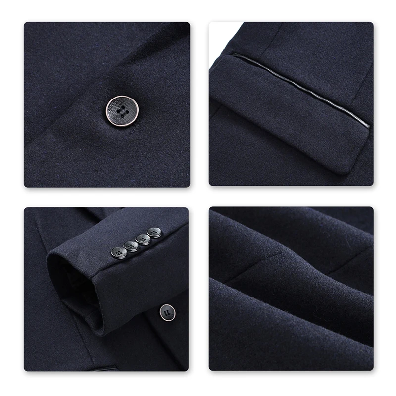 YUNCLOS Новый приталенный мужской костюм Блейзер однотонный серый красный куртка