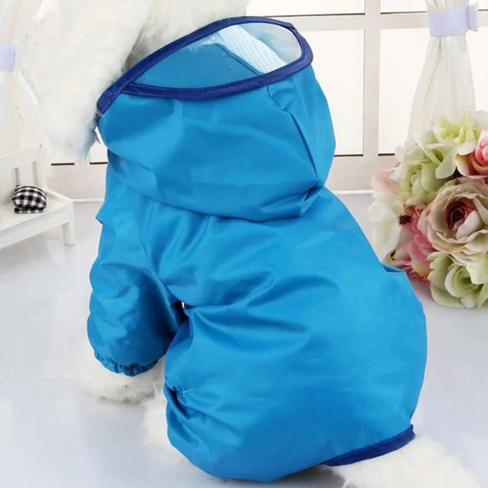 Tinghao собаки щенка открытый теплый дождь куртка Pet Водонепроницаемый одежда плащ