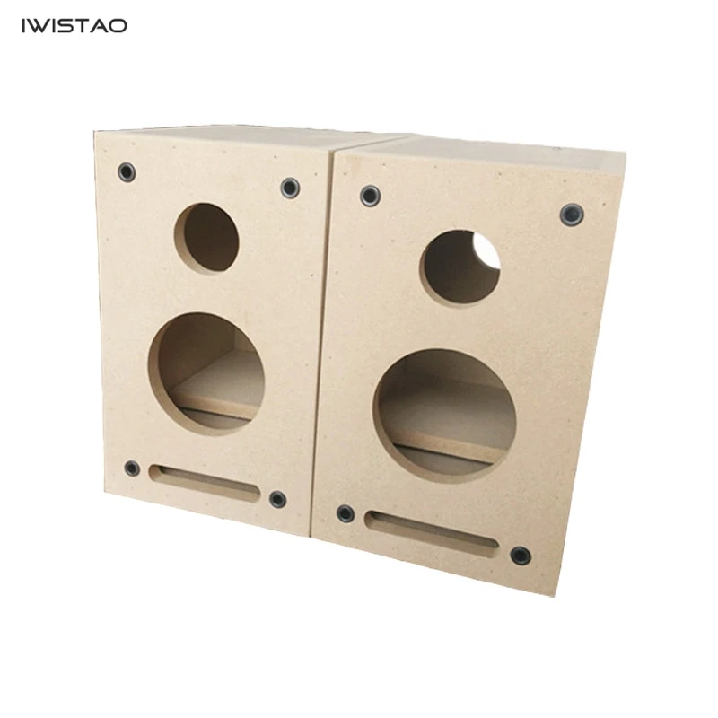 IWISTAO HIFI лабиринт 2-way пустой динамик корпус 4 дюйма 1 пара сабвуфер/полный диапазон дрожит книжная полка 15 мм МДФ доска