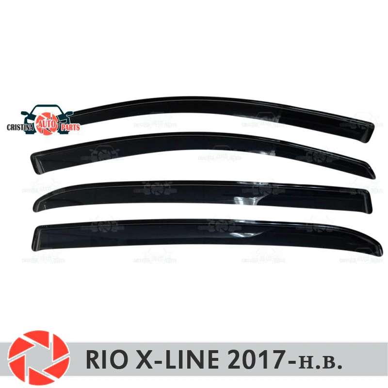 Оконные дефлекторы для Kia Rio X Line 2017 дождевик дефлектор защита от грязи украшение