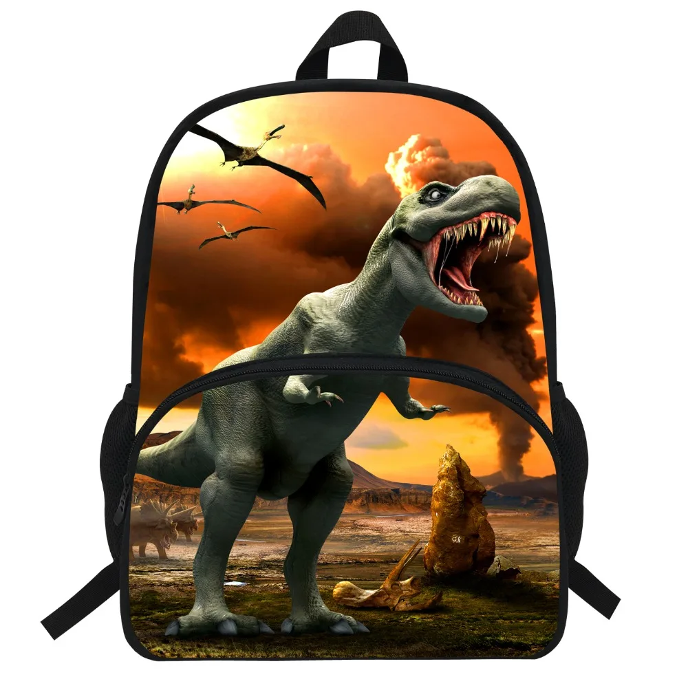 

16-Inch 2017 Hot Children Animal Bag Dinosaur Backpacks For School Boys Girls Printed Tyrannosaurus Backpack For Kids Students