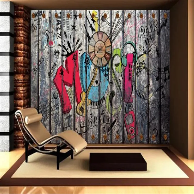 Ретро Ностальгический граффити фон настенная живопись на заказ большие обои 3D