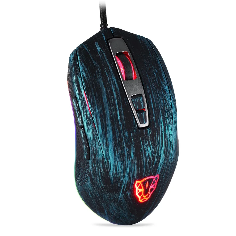 Motospeed V60 профессиональная Проводная игровая мышь 5000 DPI 7 клавиш Ультра-быстрая Pmw3325