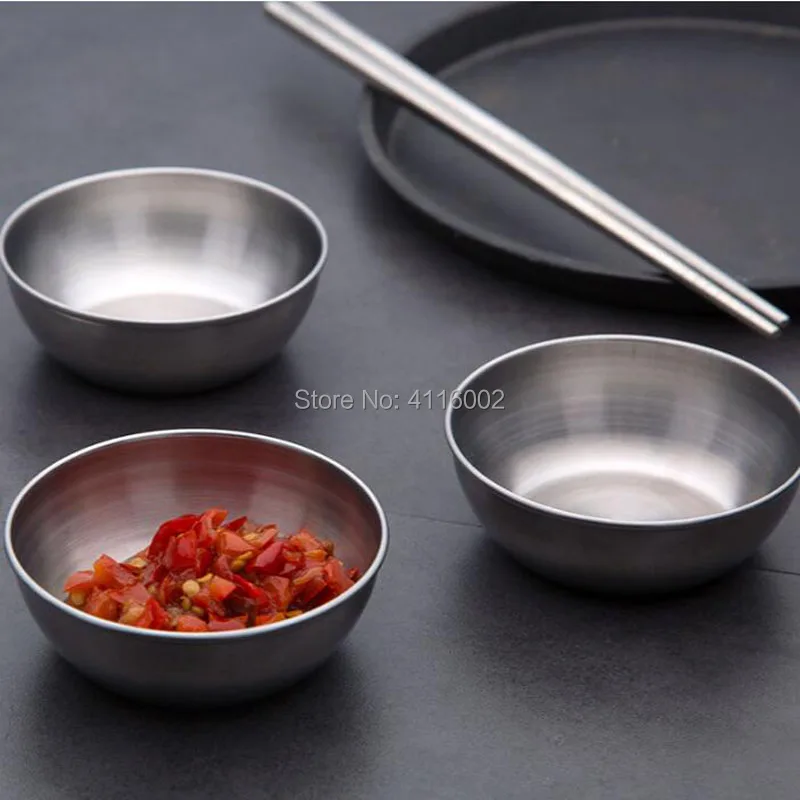 100 шт. блюдо для соуса из нержавеющей стали кухонный соевый соус маленькая