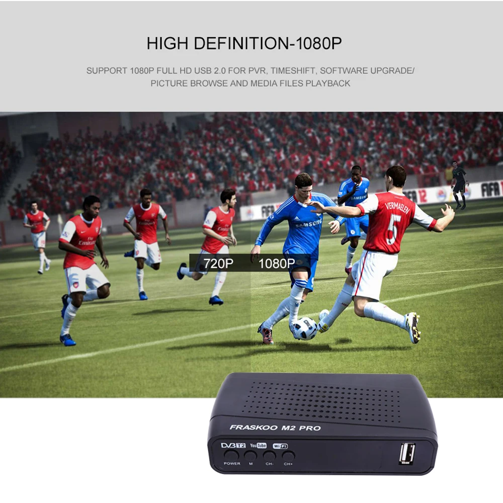 Fraskoo M2 PRO DVB-T2 HD 1080p tv Stick цифровой наземный ТВ приемник USB 2,0 ТВ-тюнер H.264 спутниковый ТВ приемник