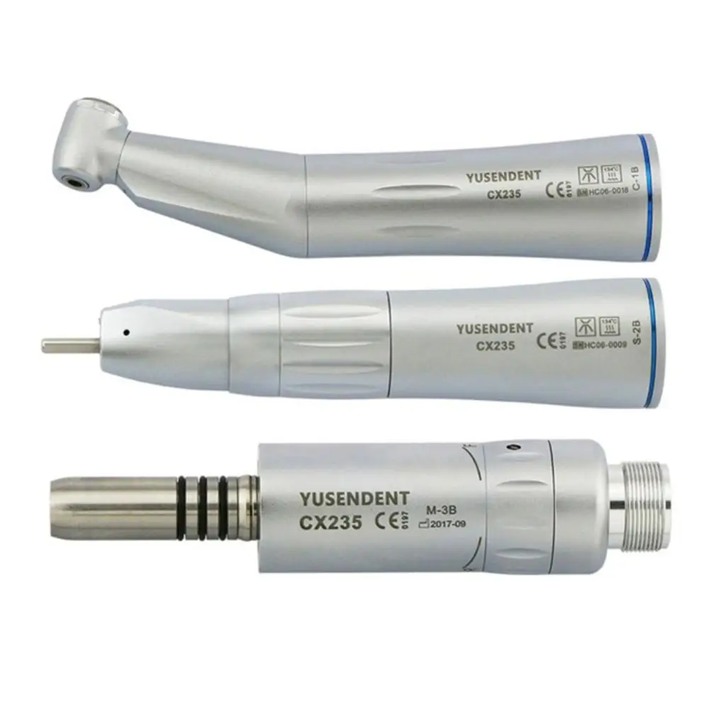 Low Kit 4Holes Стоматологическая низкой Скорость наконечник прямой турбинный наконечник прямой с косым углом пневматический двигатель с внутренним воденым 2/4 отверстия CX235 - Цвет: Low Kit 4Holes