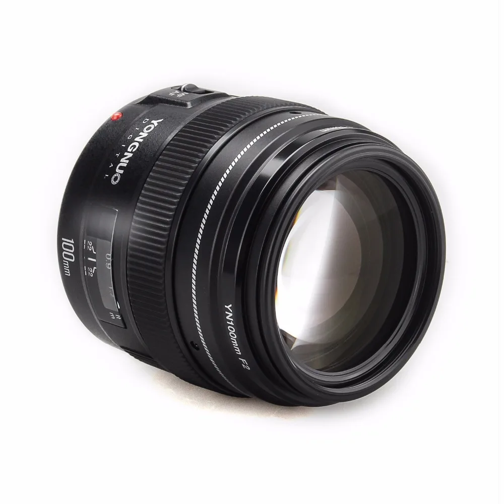 Объектив YONGNUO YN100mm 100 мм F2 Большая диафрагма AF/MF средний телефото объектив с