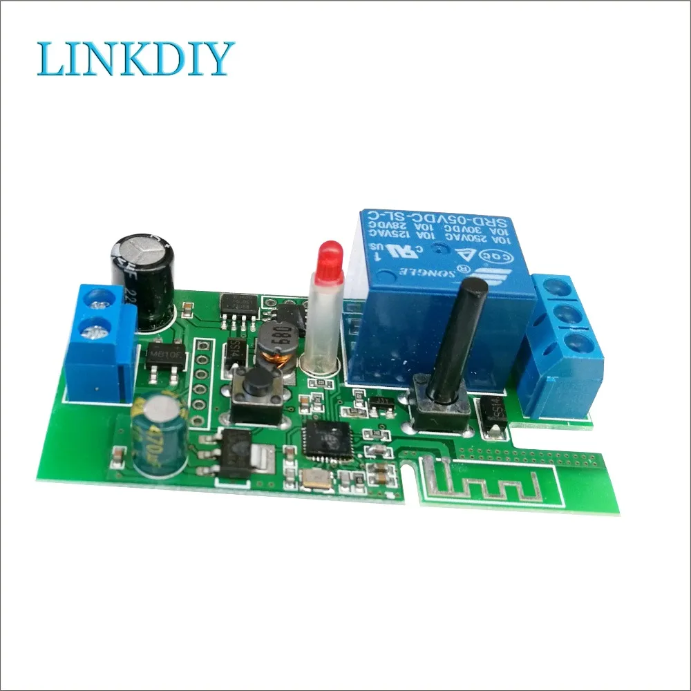 linkdiy wifi smart switch 1 Channel Self-locking Wireless Relay Module for home Automation dc 7v 12v 24v 32v 10A | Электроника