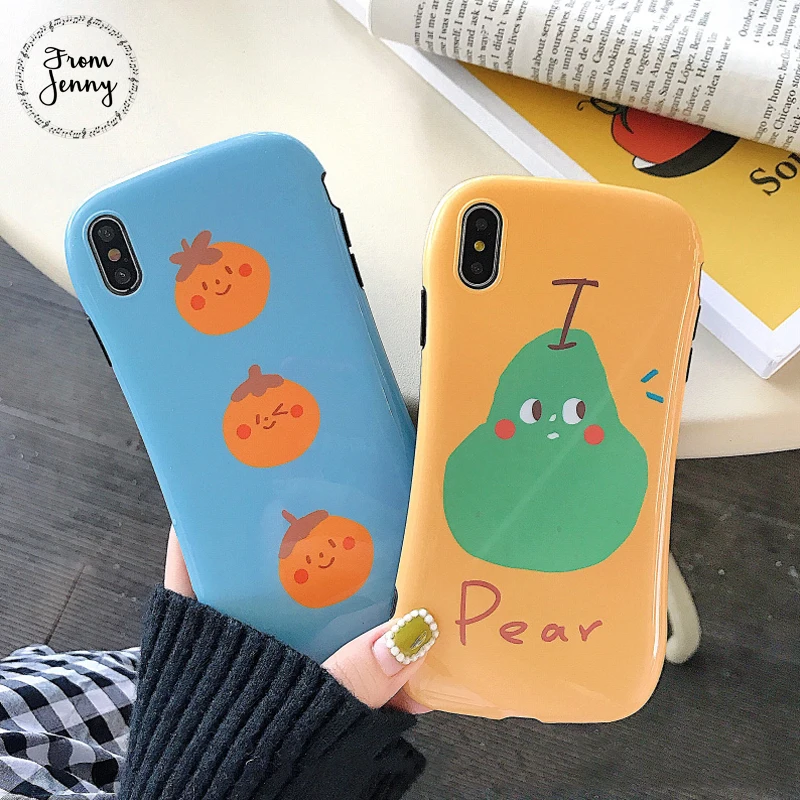 Силиконовый чехол для телефона с милыми фруктами из мультфильма Дженни iPhone x xr xs