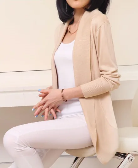 Тонкий весенний кардиган для женщин офисный стиль модная женская куртка|Женские