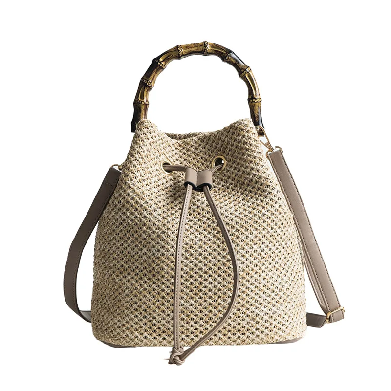 

Женская пляжная соломенная сумка на шнурке, Повседневная плетеная Сумка через плечо, для путешествий, SS3087